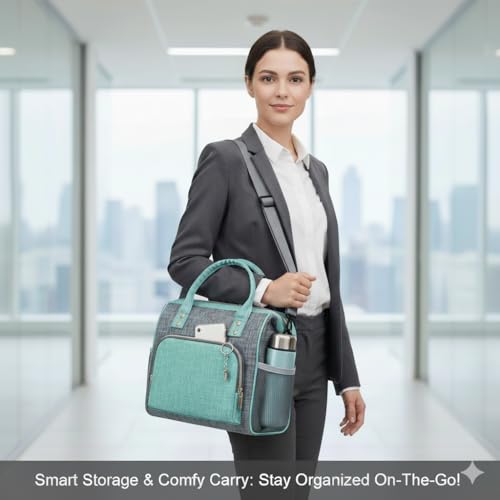 IDEATECH Large Insulated Lunch Bag for Women -12L Adult Lunch Box Wide Opening with Shoulder Strap - Leakproof Cooler Tote...