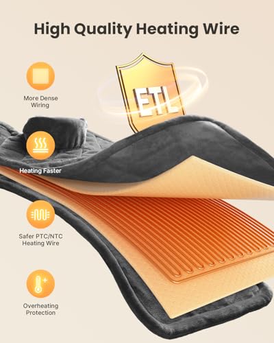 iDOO Heating Pad for Neck and Shoulders and Back for Pain Relief, Mothers Day Gifts for Mom Women Men Elderly, FSA Eligibl...