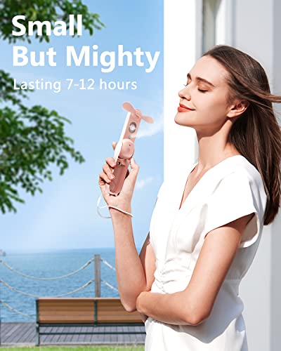 SWEETFULL Misting Fan Portable, Handheld Personal Mister Fans, Small Fan Rechargeable, Mini Spray Water Mist, Kids Women P...