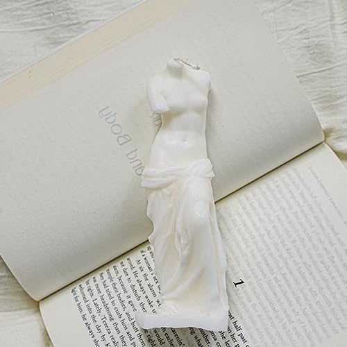 NatureMan 2 Pcs Venus Statue Scented Candle, Aroma Soy Wax Decorative Candle for Table Photo Prop Birthday Gift, for Medit...