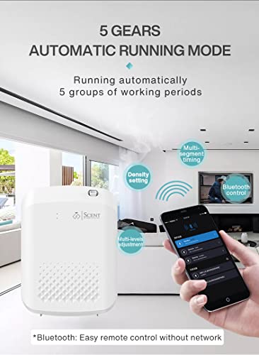 Scent by Aroma Collection Smart Scent Diffuser, Black, 400ml Large Capacity, 360° Air Circulation, Bluetooth Compatible