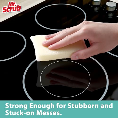 Sponges Kitchen Scrub Dish Sponge Scouring Pad, 6 Pads Cleaning Brush Dishwasher Soap Supplies, Dishwashing Dinnerware Tow...