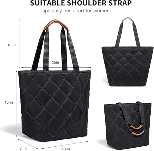 TIIOCTI Insulated Cooler Bag Reusable Grocery Tote Bags Transport Large Lunch Box for Women