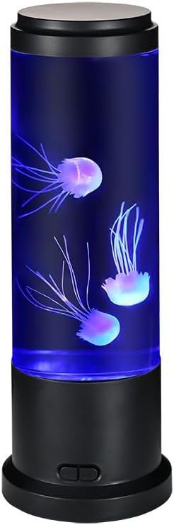 EDIER Jellyfish Lamp, 11 Inch Jellyfish Aquarium with Color Changing Light, Noiseless Pump, USB Powered Mood Light for Hom...