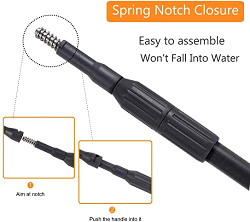 hygger Carbon Fiber 6 in 1 Aquarium Cleaning Tool Kit Al-gae Scraper Scrubber Pad Sponge Telescopic Handle Fish Tank Brush...