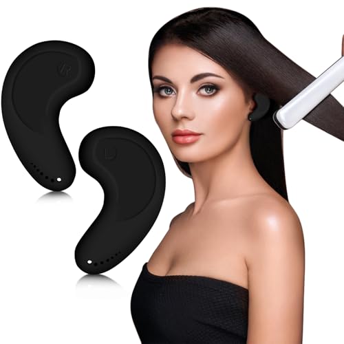 FERNIDA Ear Covers for Hair Dye Dryer Curling Flat Iron, Heat Protection Reusable Silicone Ear Protectors for Salon Home, ...