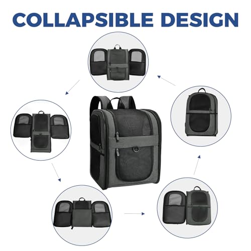 Apollo Walker Pet Carrier Backpack for 4-18lb Cats and Dogs, Puppies, Safety Features and Cushion Back Support | for Trave...