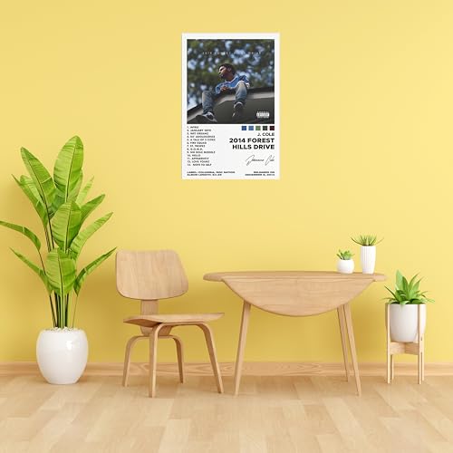eksent Canvas Poster 2014 Forest Hills Drive Music Album Cover Poster for Room Aesthetic Canvas Art Posters Unframe 12x18i...