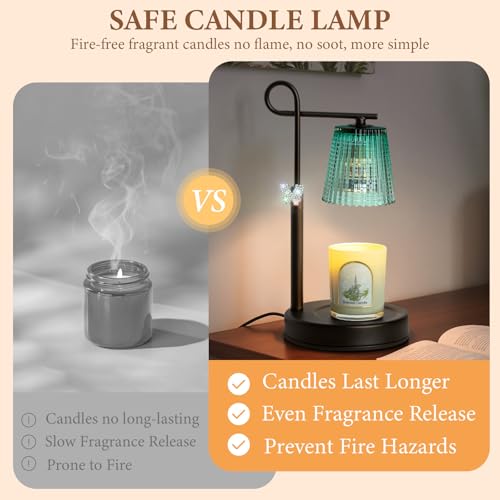 SHARE&CARE Candle Warmer Lamp - Valentine's Festive Metal Wax Melter with Timer & 4 Dimming Modes, Gift-Ready for Women, C...