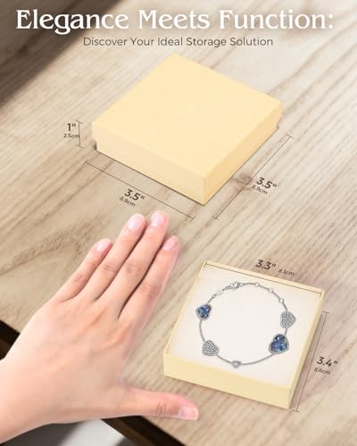MESHA Jewelry Gift Boxes, 3.5x3.5x1 Inch 20 Pcs Matte Small Gift Box with Lids, Small Cardboard Jewelry Boxes with Cotton ...