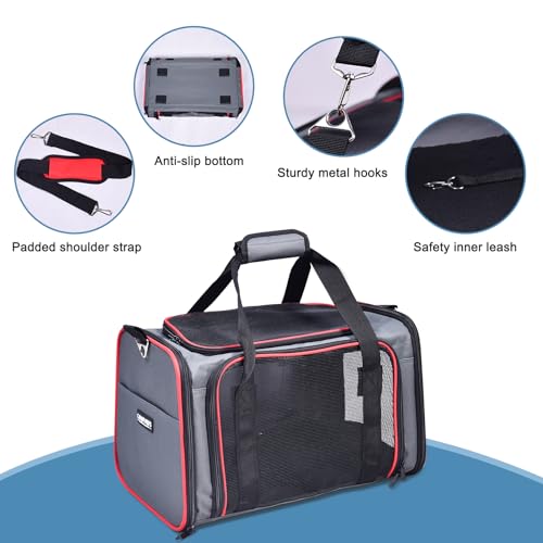 GOOPAWS Soft-Sided Kennel Pet Carrier for Small Dogs, Cats, Puppy, Airline Approved Cat Carriers Dog Carrier Collapsible, ...