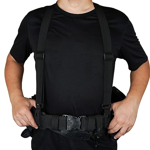 KUNN Tactical Suspenders Police Duty Belt Harness for Men,1.5 Inch Adjustable Tool Belt Suspender with 4 Loop Attachments,...