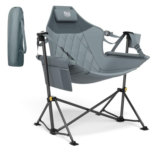 Timber Ridge Hammock Camping Chair with Adjustable Backrest, Heavy Duty Folding Hammock Chair Supports 300lbs, Portable Ha...