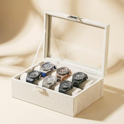 Gghenda Bracelet Display Holder with Clear Lid, Jewelry Storage Organizer Box Case with Rods for Bangles, Watches, Women (...