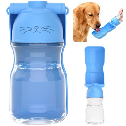 Dog Water Bottle, Portable Leak-Proof Water Dispenser with Drinking Bowl for Dogs and Cats, Travel Puppy Fountain Pet Wate...