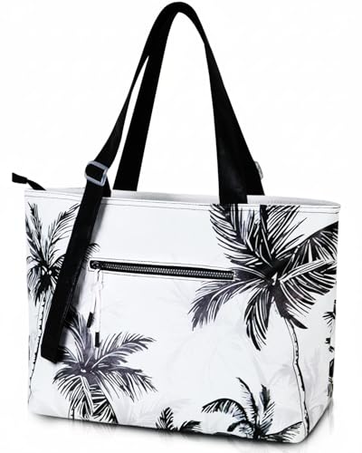 HOMESPON Large Waterproof Beach Bag for Women Pool Bags with Wet Compartment Lightweight Tote for Work Travel Weekends