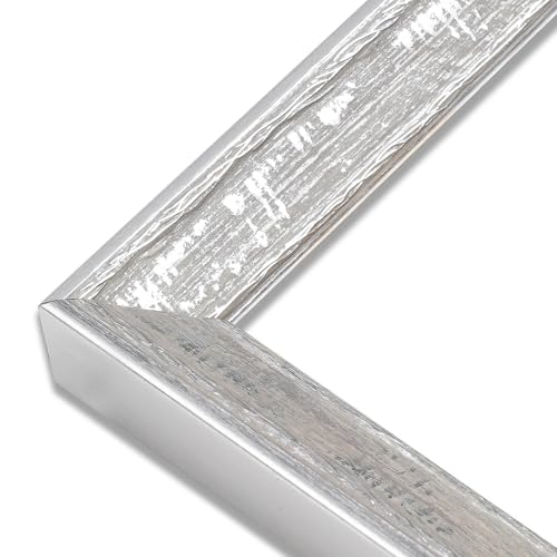 VIOLABBEY 5x7 Picture Frame Vintage Silver, Rustic Farmhouse Photo Frame with Distressed Finish for Home Tabletop or Wall ...