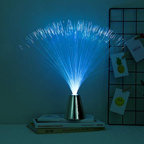 Fiber Optic Lamp, LED Colourful Changing Centerpiece Sensory Multicolor Light Fountain Ice Calming Mood Bedroom Nightlight...