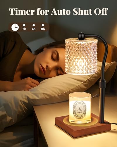 2 Pack Candle Warmer Lamp with Timer Dimmer Adjustable Height, Birthday Housewarming New Home Decor Gifts for Women, Elect...