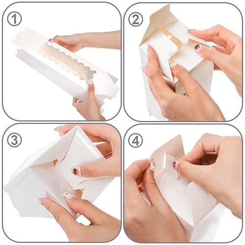 Tlence 50 Pack Gift Box for Sublimation, Transparent Tumbler Wrapping Boxes, Glass Packaging Exhibition Box with Handle, H...