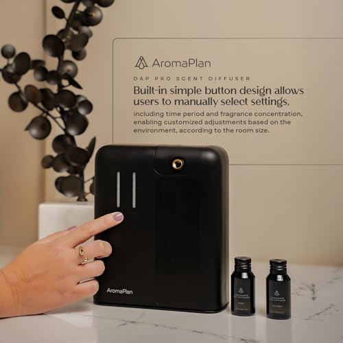 AromaPlan 5 Star Collection Cold Air Scent Diffuser, Whole House (2 Scents Included)- Waterless Smart Aroma, Scent &Time A...