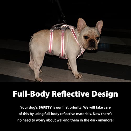 Huntboo Escape Proof Dog Harness, Escape Artist Harness, Fully Reflective Harness with Padded Handle, Breathable,Durable, ...