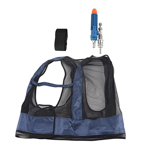 Garosa Adult Cooling Vest with Adjustable Vortex Tube Technology, Compressed Air Powered, Blue, Cotton and Oxford Fabric, ...