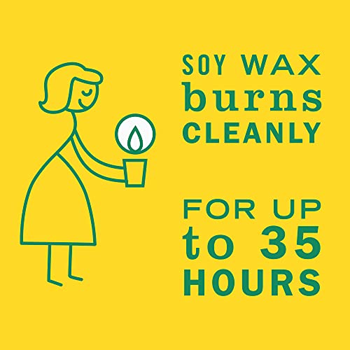 MRS. MEYER'S CLEAN DAY Soy Aromatherapy Candle, 35 Hour Burn Time, Made with Soy Wax and Essential Oils, Honeysuckle, 7.2 Oz