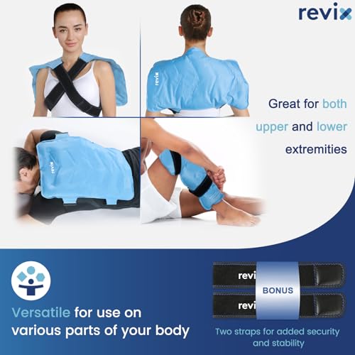 REVIX XXL Full Back Ice Pack Wrap, Reusable Gel Cold Compress for Upper and Lower Back, Long-Lasting Flexible Ice Pack for...