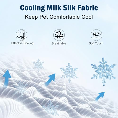 SZEE Cat Cooling Mat, Pet Cooling Mat for Cats & Small Dogs, Summer Cooling Pad, Machine Washable, Fish-Shaped, for Bed, S...