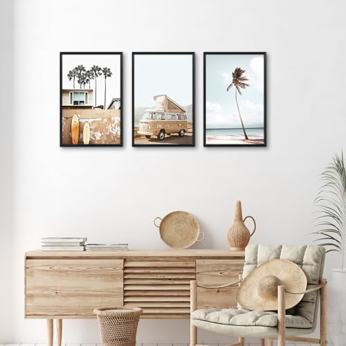 Americanflat 11x17 Picture Frame with Polished Front Cover - Set of 3 - Slide-In Photo Frame with Buildable Molding - Fusi...