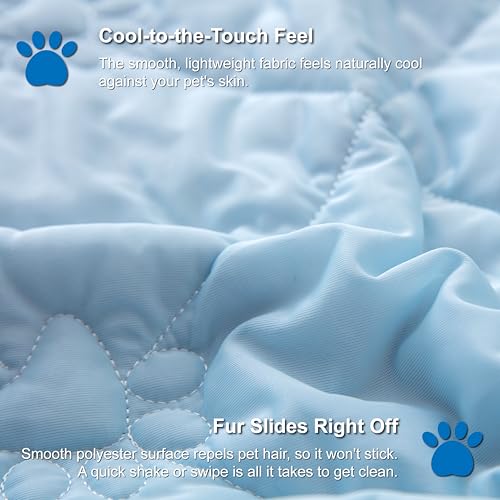 Popfavor Pet Cooling Mat for Dogs Cats Summer Self Cooling Pad,Extra Large Dog Cooling Mat, Q-Max>0.4,Cooling Fabric Washa...