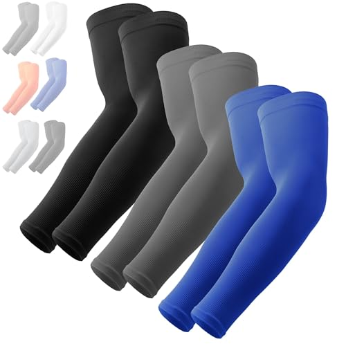 OutdoorEssentials UV Sun Protection Arm Sleeves - Compression Arm Sleeve, UV Arm Sleeves Men, Women - Golf Cooling Sleeves