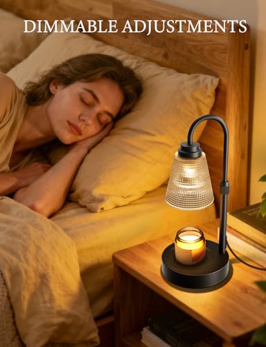 Candle Warmer Lamp with Timer Dimmable, Adjustable Height Wax Melts Warmer for Jar Candles, Housewarming, Birthday, for Wo...