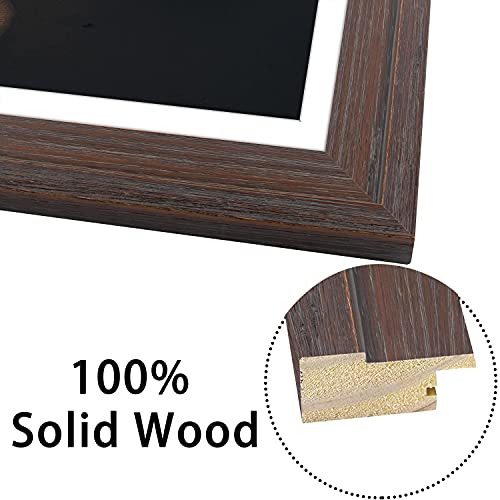 Golden State Art, 13x19 Picture Frame - Displays 11x17 Photo with Mat or 13x19 Without Mat, Wide Moulding Solid Wood Frame...