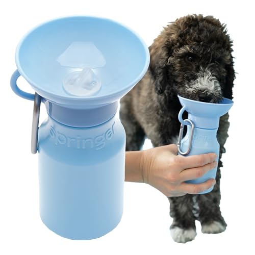 Springer Dog Water Bottle | Portable Travel Water Bottle Dispenser For Dogs - As Seen on Shark Tank | Patented, Leak-Proof...