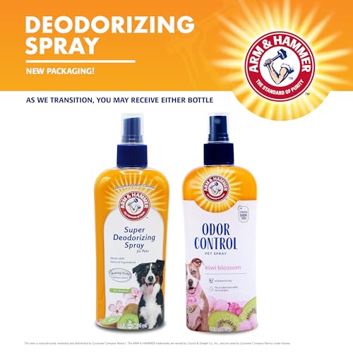 Arm & Hammer for Pets Super Deodorizing Dog Spray with Baking Soda for Odor Control, Freshens Coat Between Baths, pH Balan...
