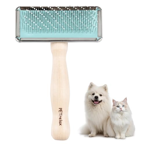 Dog Brush for Long haired Dogs & Cat,Grooming Brush for Shedding, Dematting, Bath, for Short Hair, Poodles, Indoor Cats, p...