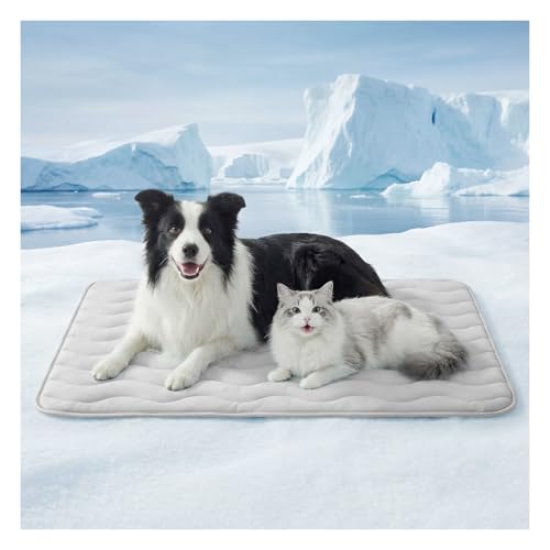 Dog Cooling Mat for Extra Large Dogs, 48"x30" Breathable Self Cooling Crate Mat for Dogs & Cats, QMAX>0.5 Portable Washabl...