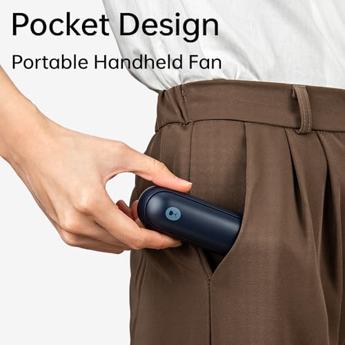 JISULIFE Portable Handheld Fan, Mini Personal 3-In-1 with Power Bank&Flashlight, 12-19 Hrs USB Rechargeable Battery Pocket...