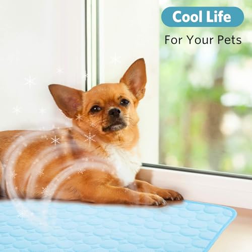 SHEJIZE Dog Cooling Mat Dog Cooling Pad Self Cooling Blanket, Washable Cooling Mat for Dogs, Pet Cooling Mat Keeps Pets Co...