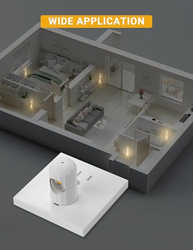 SETEN 6-Pack Mini LED Plug-in Night Light, Auto On/Off with Dusk to Dawn Sensor, 2700K Warm White, 360° Adjustable Lightin...
