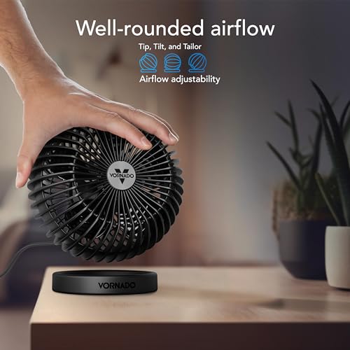 Vornado SPHERE Personal Adjustable Fan, Quiet Operation, Targeted Cooling Airflow, 2 Speed Settings, Manual Control, Detac...