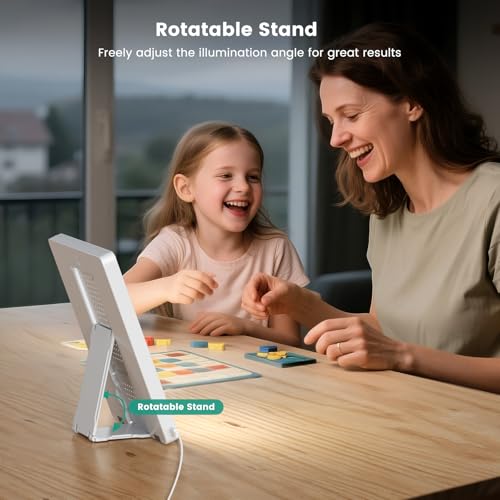 Light Therapy Lamp - 10000 Lux 3 Color Temperature & Wall Mountable, with Memory Function, Touch Control Portable Light Th...
