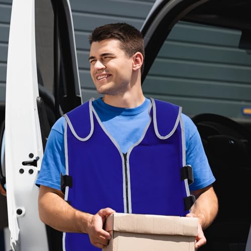 Ice Cooling Vest for Men Women, Lightweight Cooling Waistcoat Evaporative Temperature Down Vest - with 20PCS Ice Packs - W...