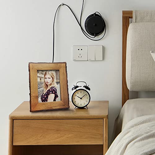 Eosglac 5x7 Live Edge Picture Frame, Rustic Wood Photo Frames Farmhouse Decor for Tabletop or Wall Display, Natural Brown