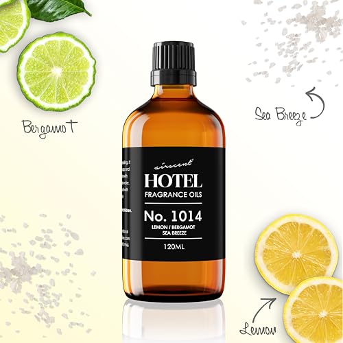 AirScent Hotel Diffuser Oil No. 1014 - The Iconic 5-Star Hotel Coastal Blend - Lemon Bergamot Sea Breeze - 10 mL Premium F...