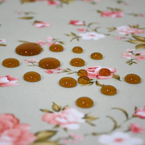 YEESSION Floral Print Square Tablecloth 38 x 38 Inch Stain Resistant and Waterproof Wine Table Cover for Kitchen Dining In...