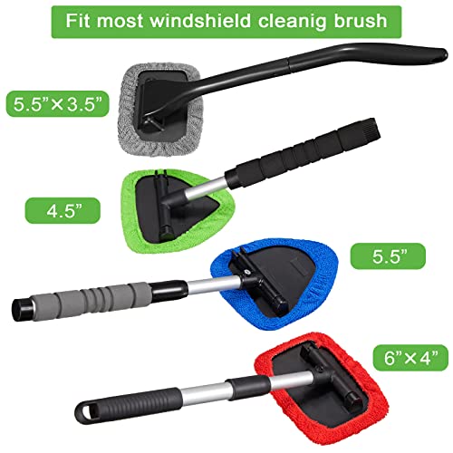 Tallew 20 Pack Windshield Cleaner Microfiber Pads Fit Car Window Cleaning Tool Replaceable Glass Wipes Inside Car Windshie...