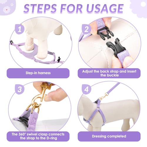 Lukovee No Pull Small Dog Harness with Leash - Lightweight Soft Puppy Vest Harnesses, Adjustable Pet Harnesses for Puppy S...